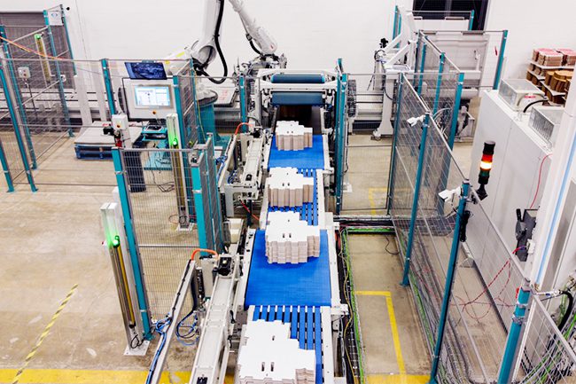 robot palettisation carton plat