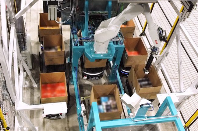 robot encaisseur - machine encaissage - encaissage de produits - numove - axium - axium solutions - axium robotics