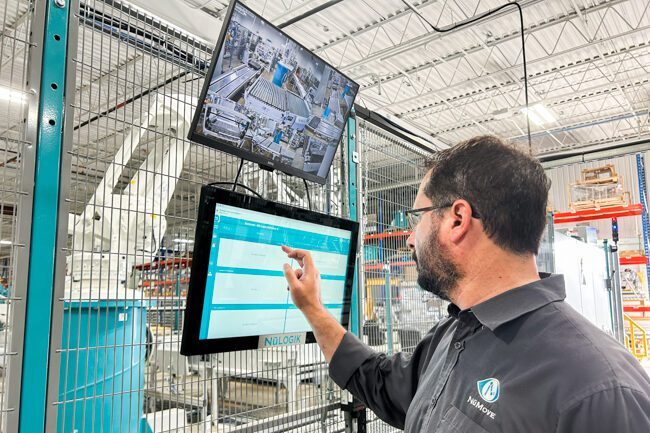 Employee NūMove uses the NūLogik HMI