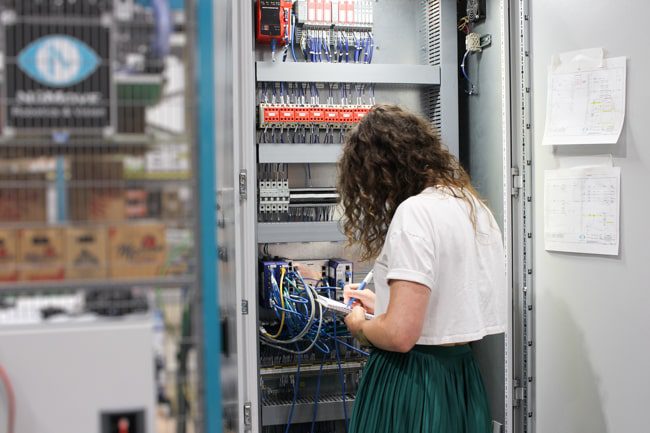 Control panel being checked