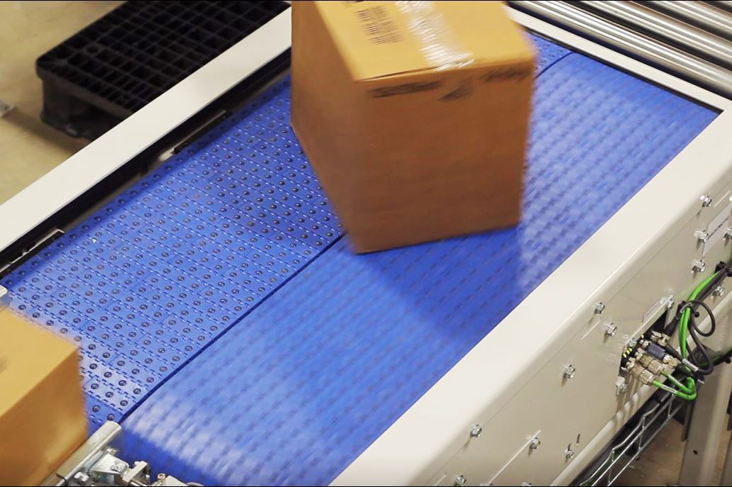 convoyeur rotatif pour la dépalettisation